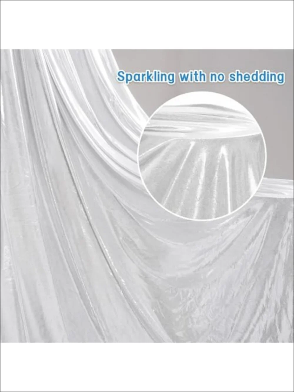Sequin Tablecloth 90x132 Rectangular Heavy Duty Floor Length Cover for Wedding